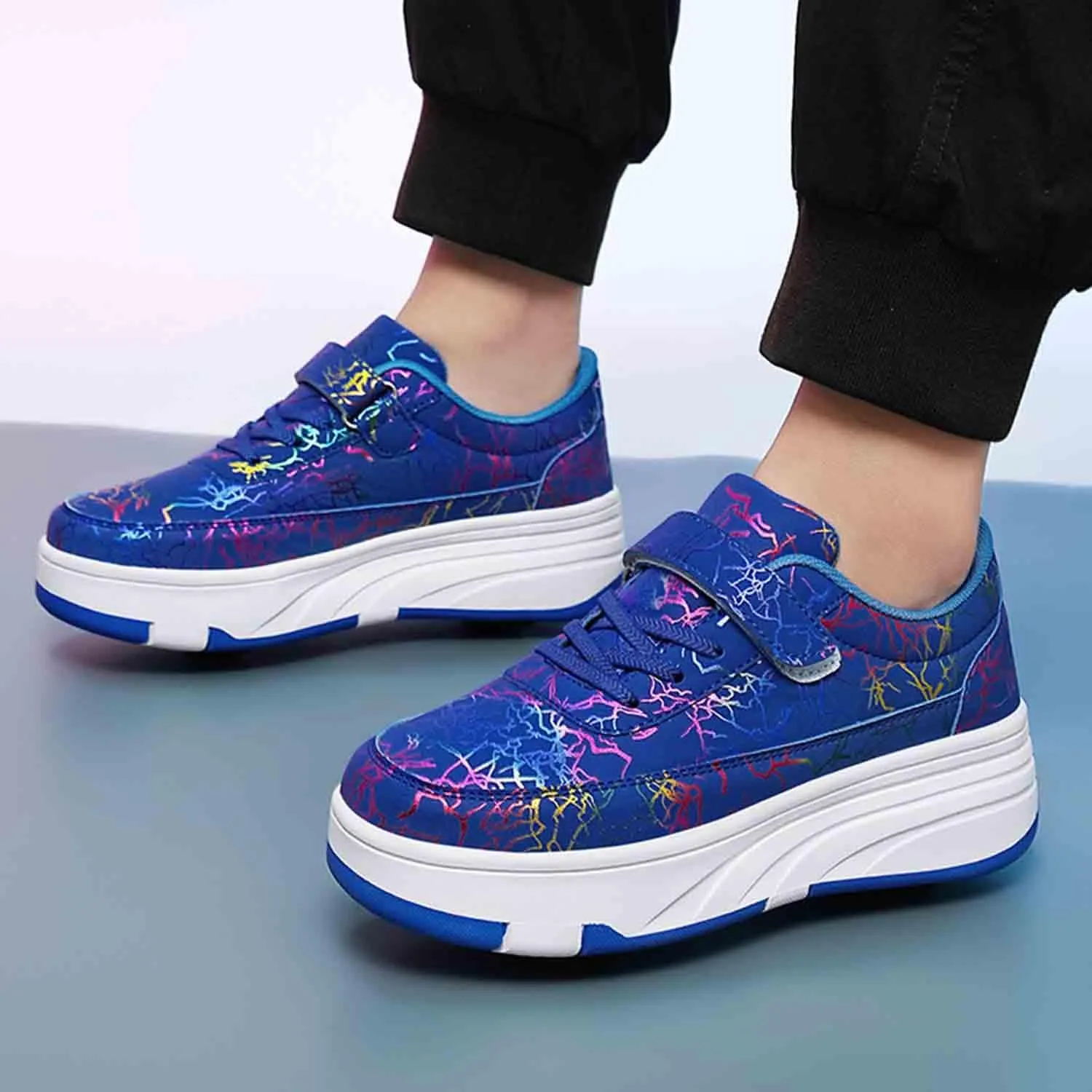 Kids Roller Skate Shoes with 4 Wheels, Rollar Sneakers for Boys Girls Birthday Thanksgiving Christmas Day