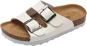 Kids Sandals Boys Girls Slide Summer Non-slip Cork Sandals Toddler Casual Summer Beach Slippers with Adjustable Strap