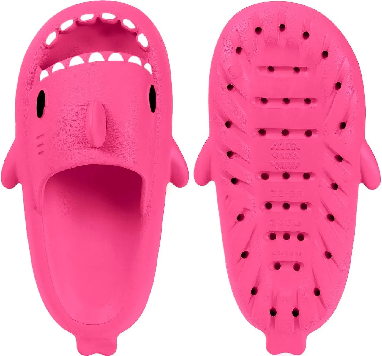 Kids Shark Slides Boys Girls Toddlers Cloud Shower Slippers Cute Cartoon Open Toe Sandals Cushioned Thick Sole Beach Pool Shoes