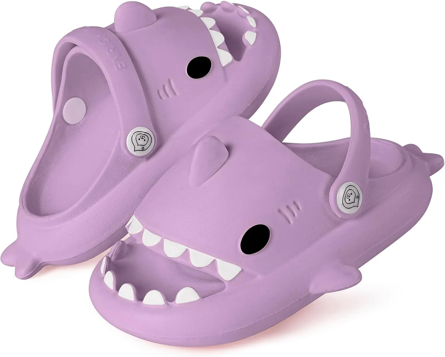 Kids Shark Slides Boys Girls Toddlers Cloud Shower Slippers Cute Cartoon Open Toe Sandals Cushioned Thick Sole Beach Pool Shoes