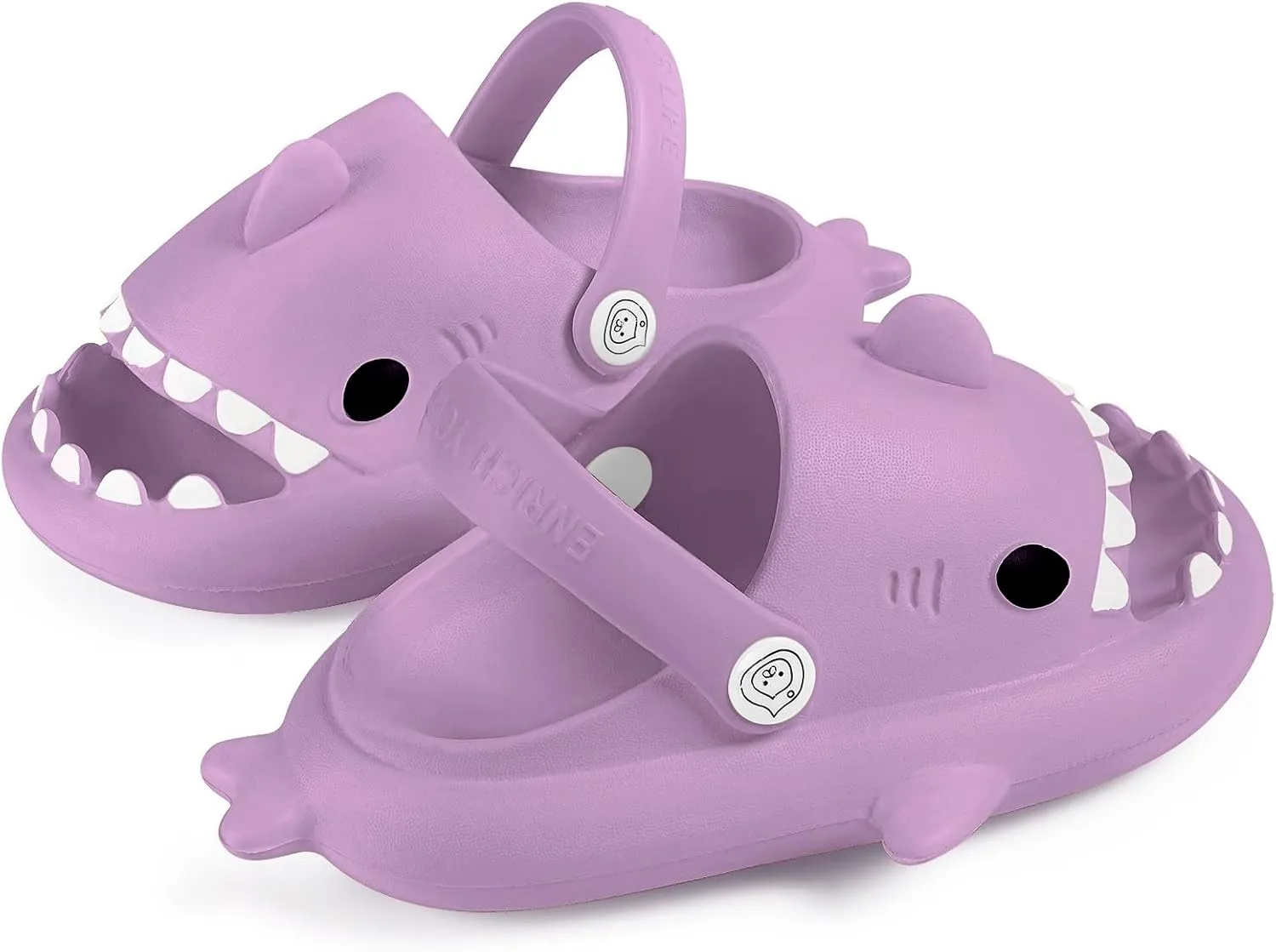 Kids Shark Slides Boys Girls Toddlers Cloud Shower Slippers Cute Cartoon Open Toe Sandals Cushioned Thick Sole Beach Pool Shoes