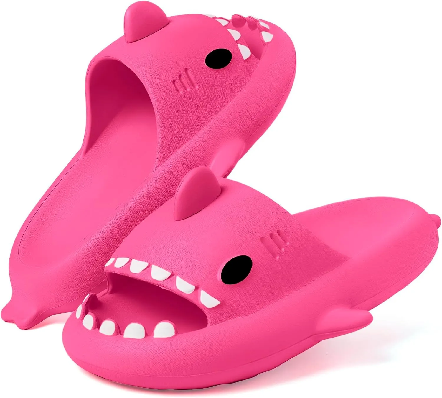 Kids Shark Slides Boys Girls Toddlers Cloud Shower Slippers Cute Cartoon Open Toe Sandals Cushioned Thick Sole Beach Pool Shoes
