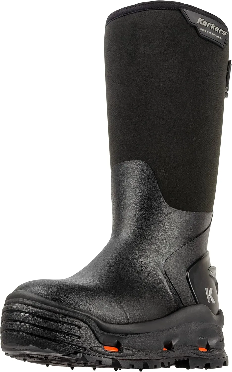 Korkers Men's Neo Storm Rubber Boots - Inuslated and Waterproof Multi-Season Mud Boots - Includes Interchangeable Ninety Degree Sole