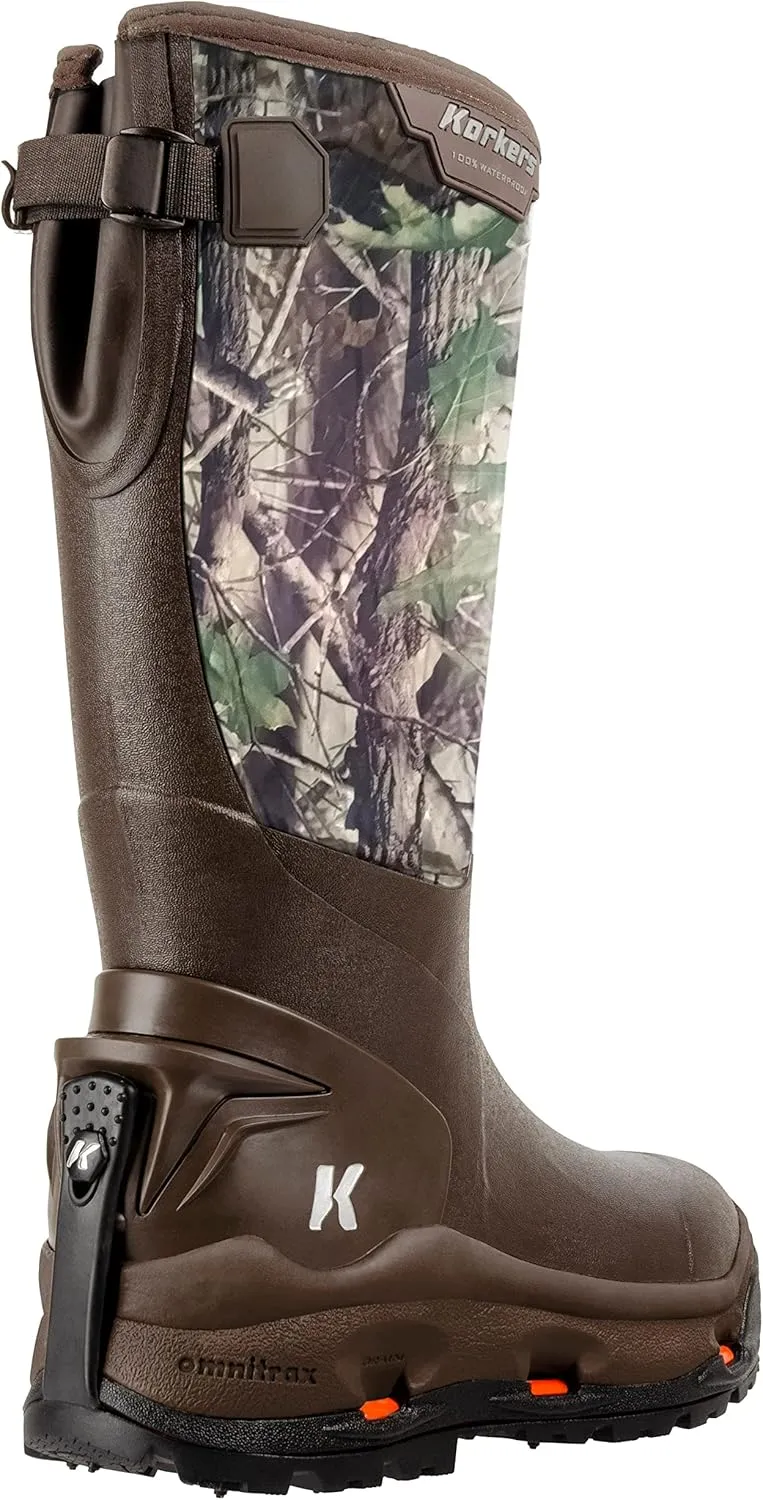 Korkers Men's Neo Storm Rubber Boots - Inuslated and Waterproof Multi-Season Mud Boots - Includes Interchangeable Ninety Degree Sole