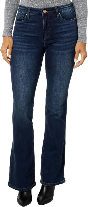 KUT from the Kloth Ana High-Rise Fab Ab Flare in Black