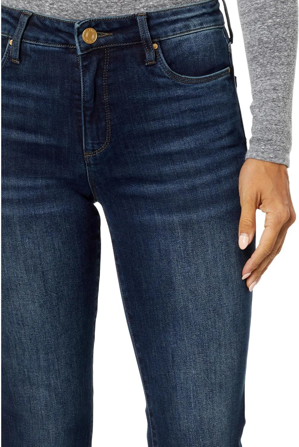 KUT from the Kloth Ana High-Rise Fab Ab Flare in Black