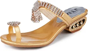 Ladies Diamond Fashion Low Heel Thong Sandals,Summer Sparkling Diamond Block Heel Beach Sandals,Arch Support Sandals.