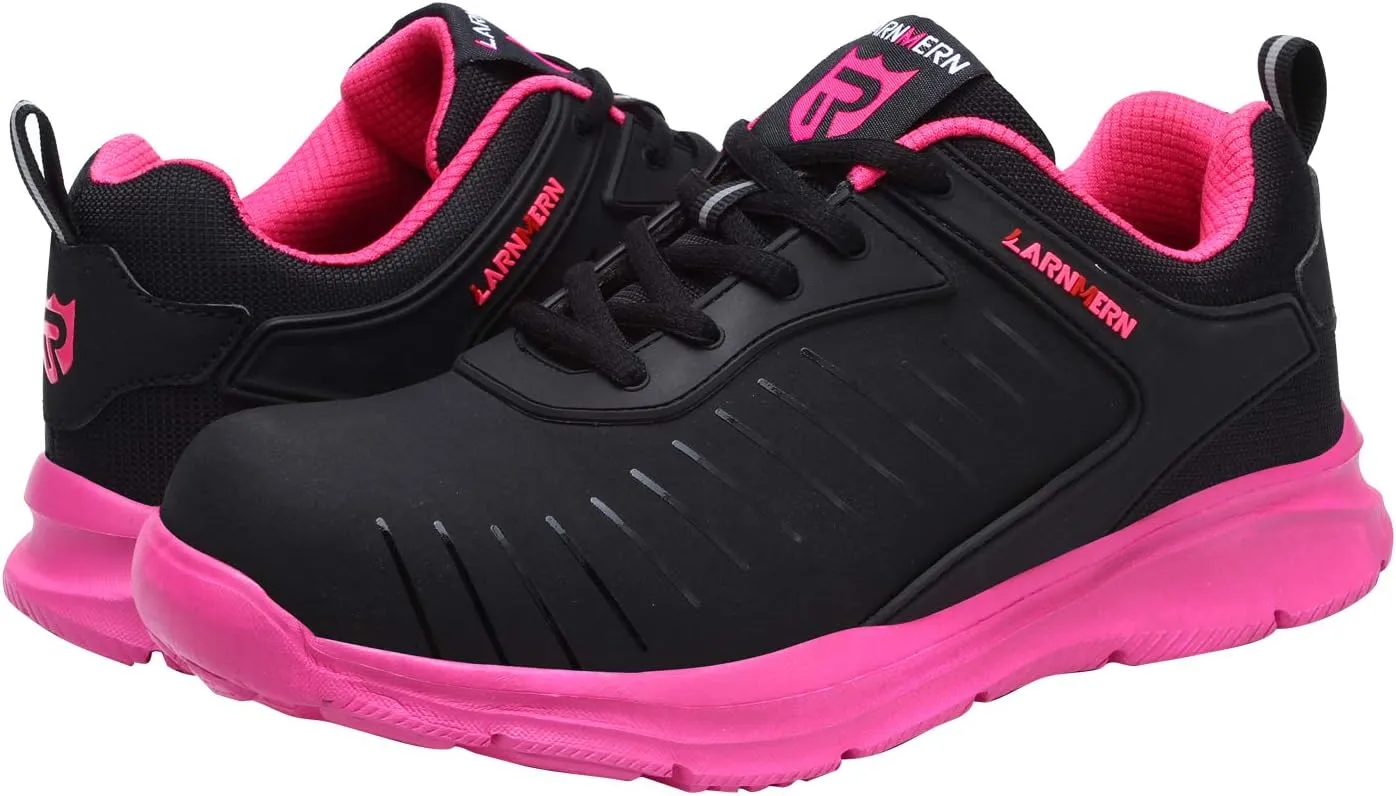 LARNMERN Steel Toe Shoes Men Womens Lightweight Safety Shoes Puncture Proof Breathable Sneakers Comfortable