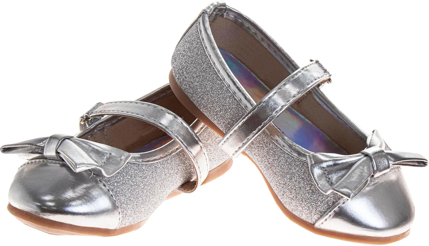 Laura Ashley Girl Flats Dress Sandals - Ballet Bow Party Shoes, (Toddler - Little Kid - Big Kid)