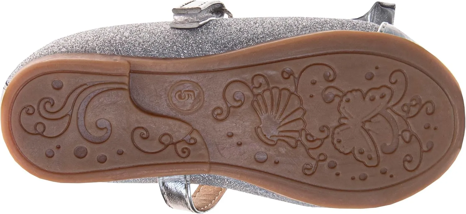 Laura Ashley Girl Flats Dress Sandals - Ballet Bow Party Shoes, (Toddler - Little Kid - Big Kid)