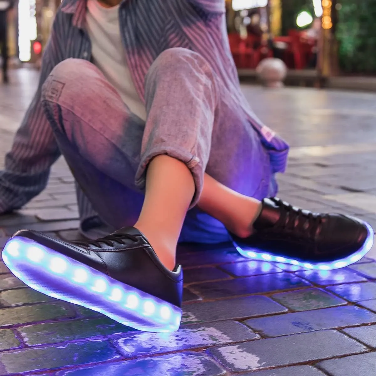 LED Light Up Shoes for Women Men Sports LED Shoes Dancing Sneakers Low-Top USB Charging Shoes for Kids