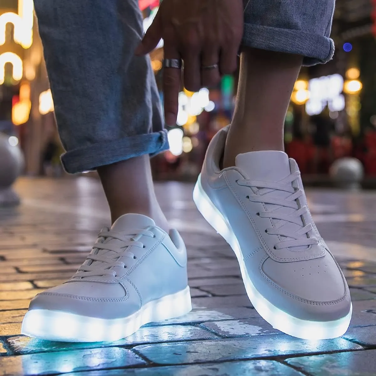 LED Light Up Shoes for Women Men Sports LED Shoes Dancing Sneakers Low-Top USB Charging Shoes for Kids