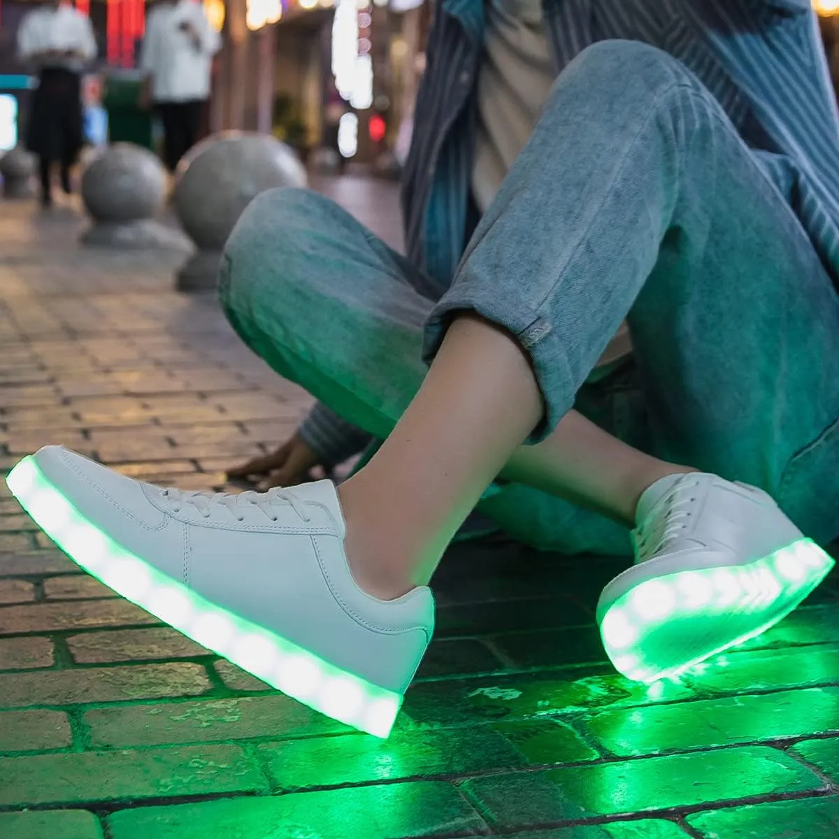 LED Light Up Shoes for Women Men Sports LED Shoes Dancing Sneakers Low-Top USB Charging Shoes for Kids