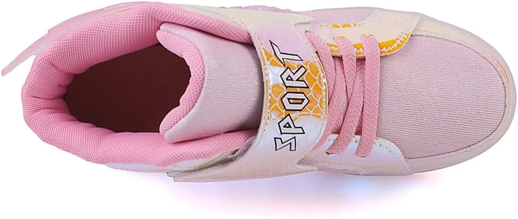 LED Roller Skate Shoes for Kids - Boys Girls Light Up Sneakers with Wheels Indoor/Outdoor Sliding Play