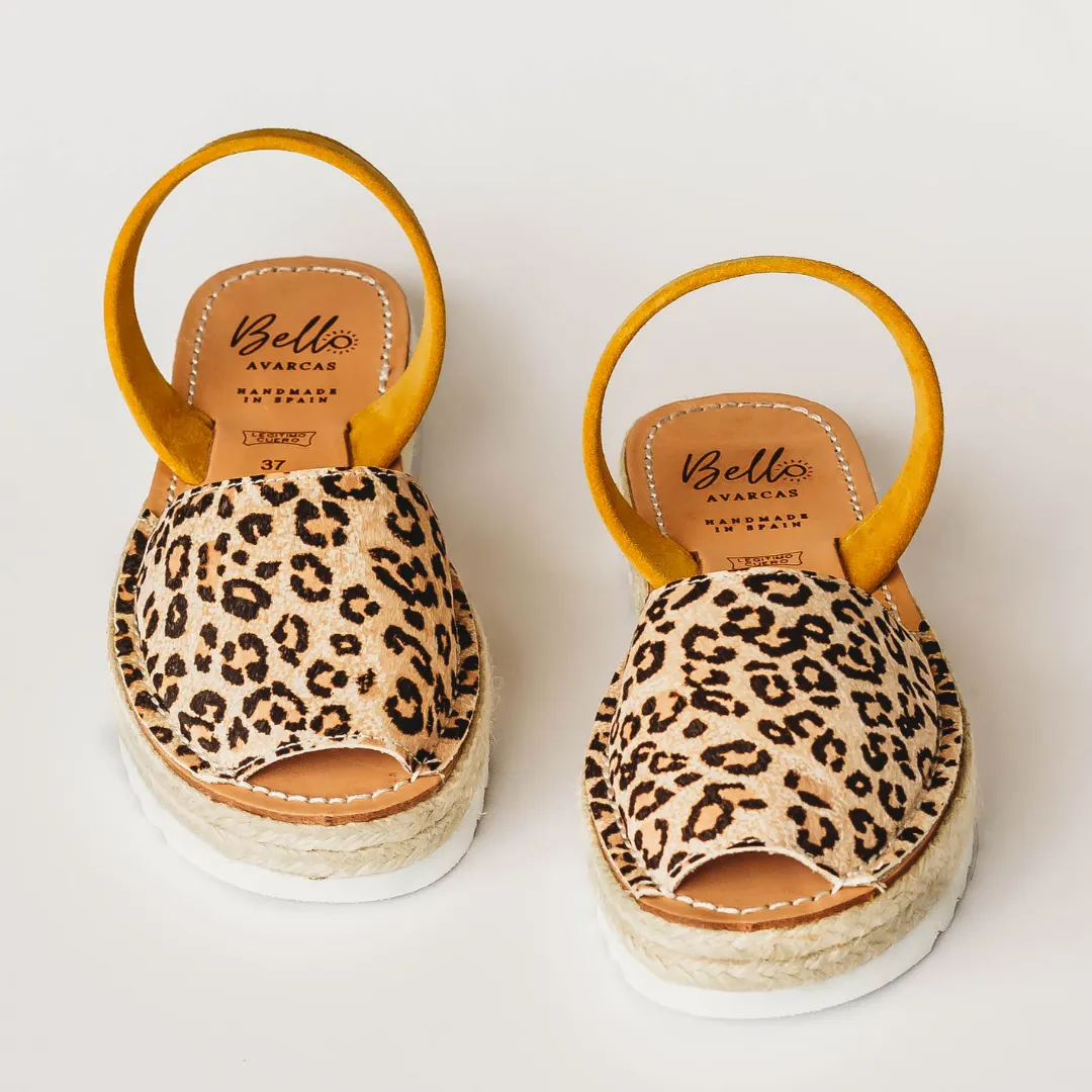 Leopard & Yellow Suede Espadrille