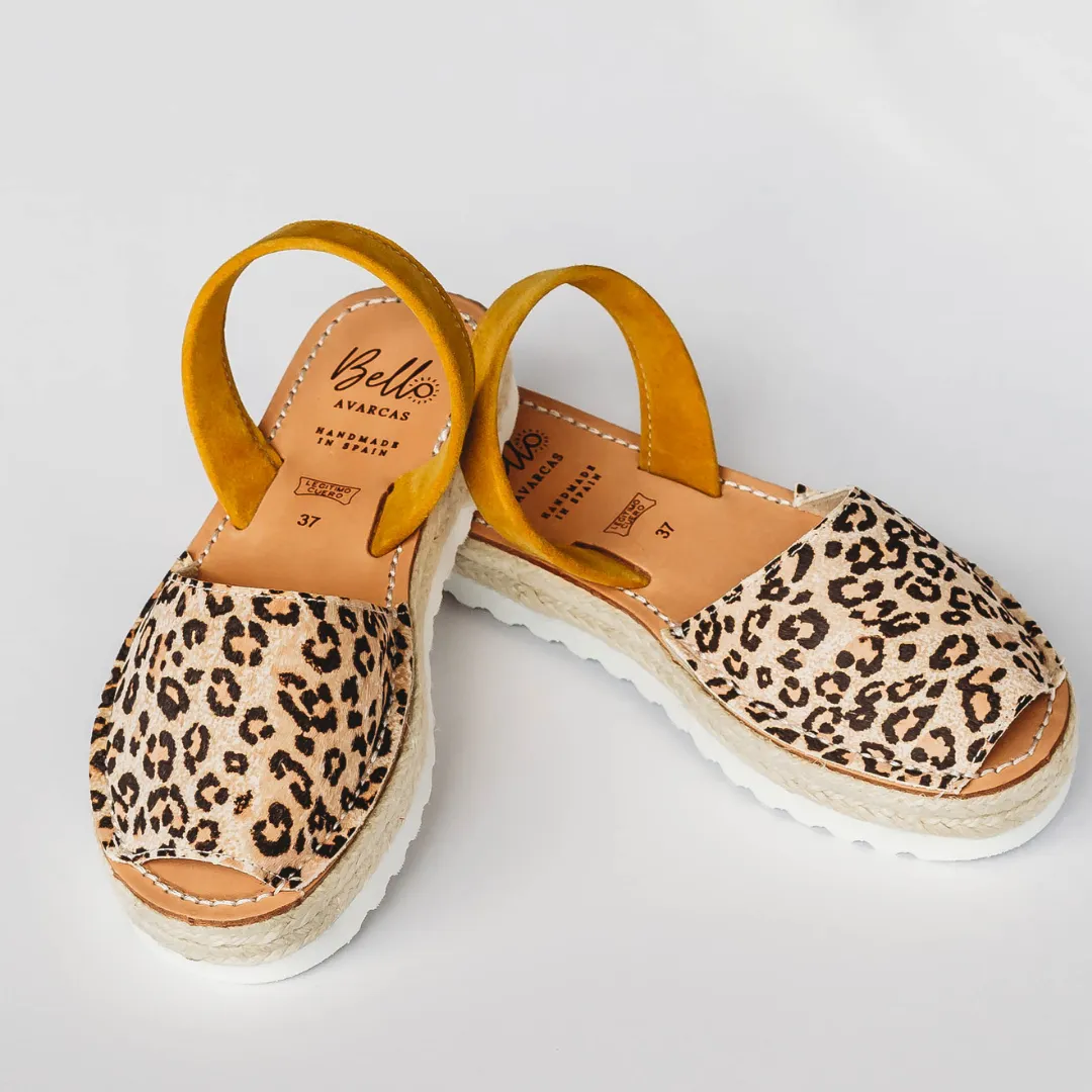 Leopard & Yellow Suede Espadrille