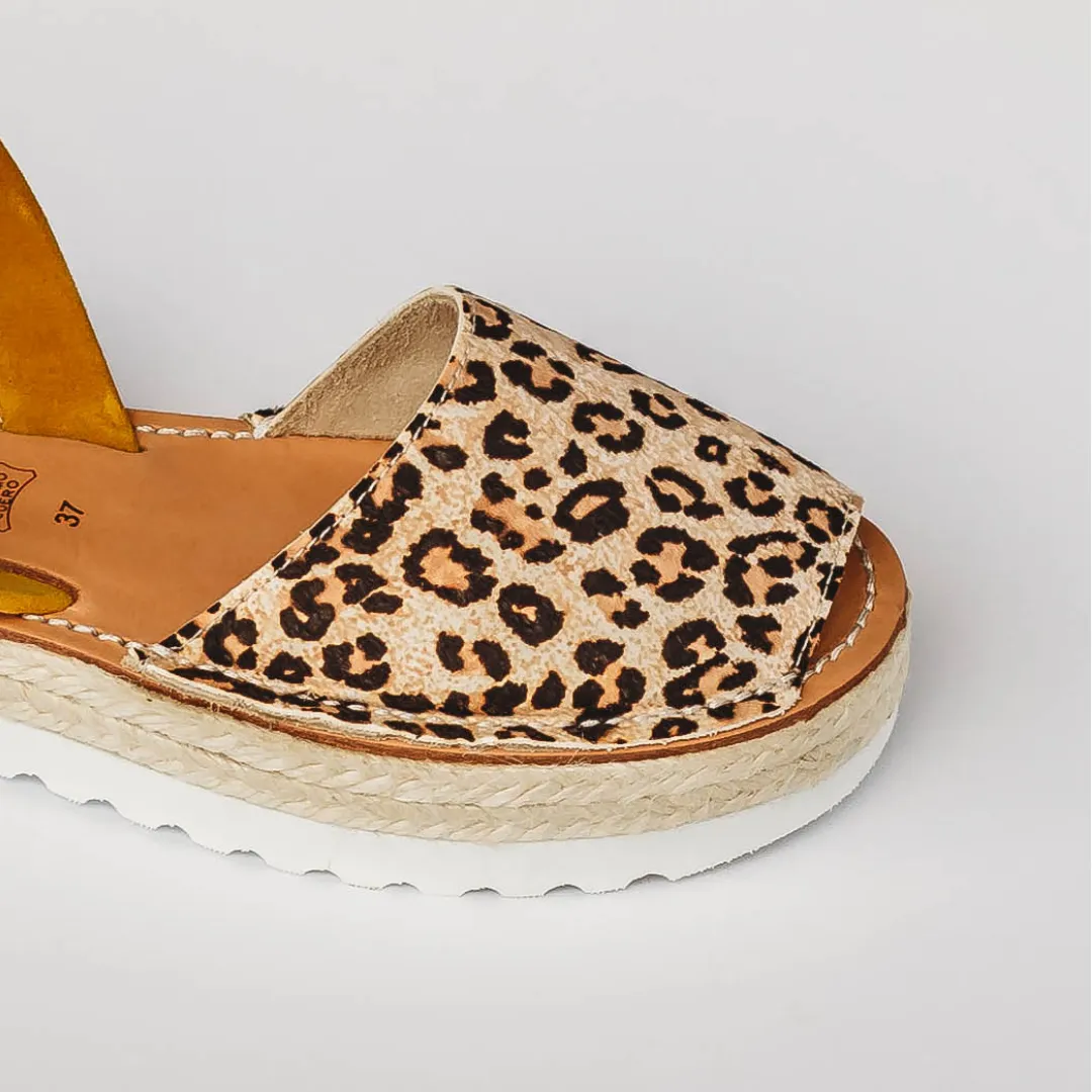 Leopard & Yellow Suede Espadrille