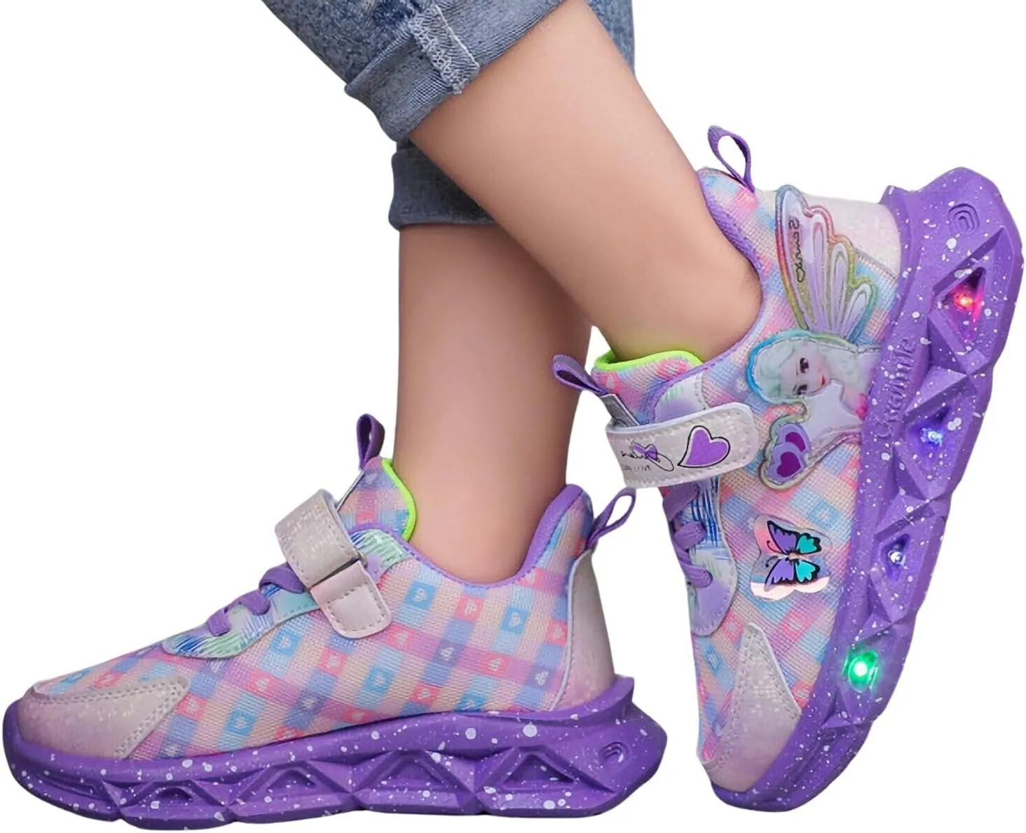 Light Up Shoes for Girls LED Princess Sneakers Zapatos para Niñas Baby Toddler Birthday Shoes Tenis para Niñas