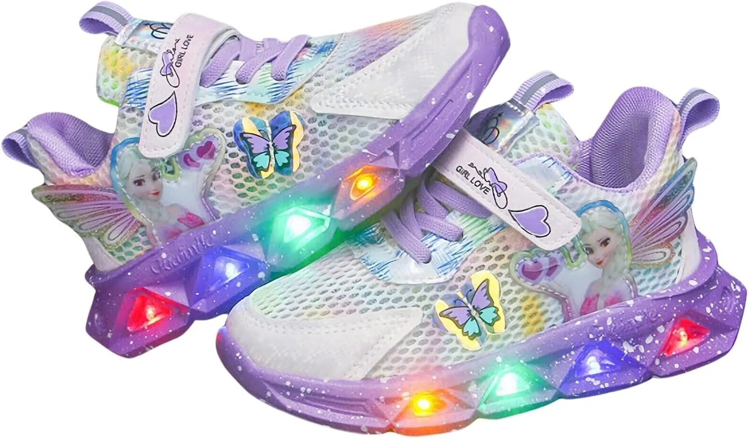 Light Up Shoes for Girls LED Princess Sneakers Zapatos para Niñas Baby Toddler Birthday Shoes Tenis para Niñas