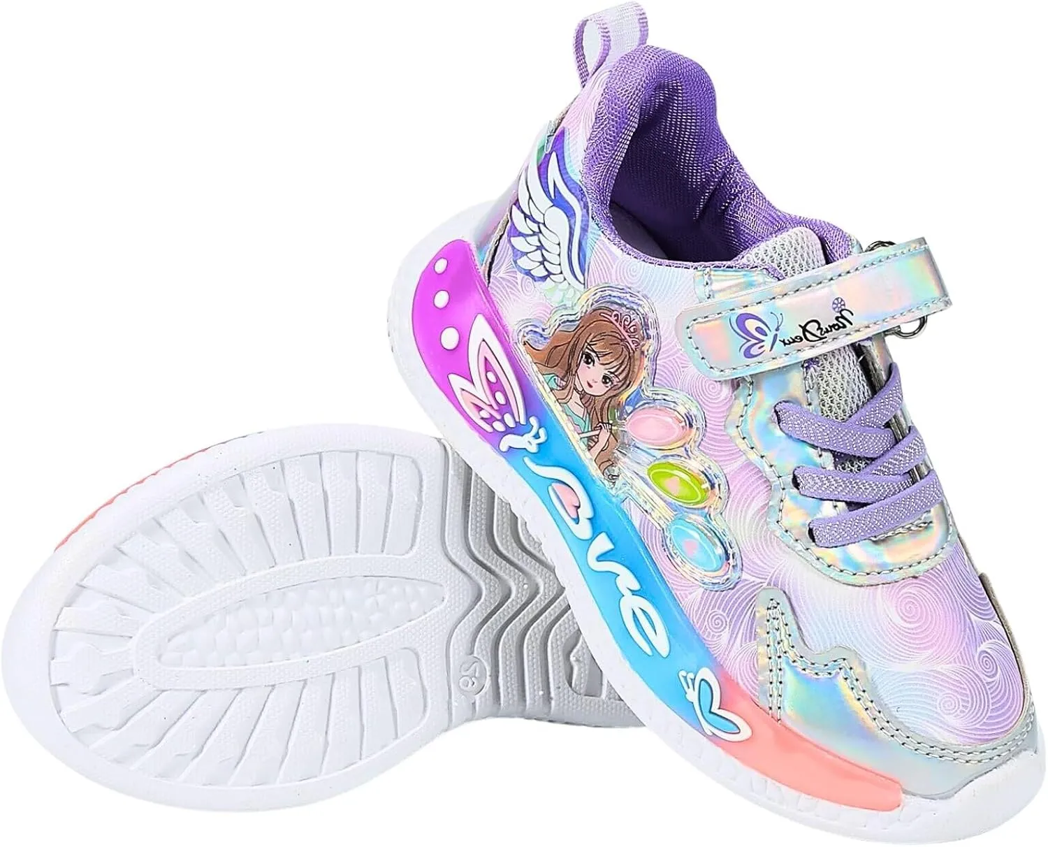 Light Up Shoes for Girls LED Princess Sneakers Zapatos para Niñas Baby Toddler Birthday Shoes Tenis para Niñas