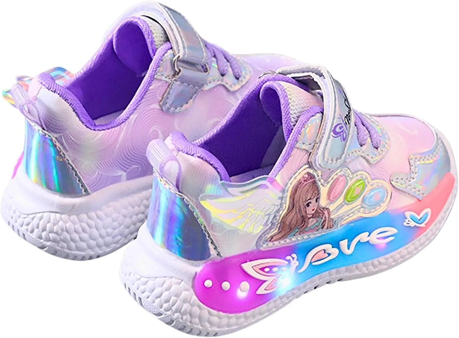 Light Up Shoes for Girls LED Princess Sneakers Zapatos para Niñas Baby Toddler Birthday Shoes Tenis para Niñas
