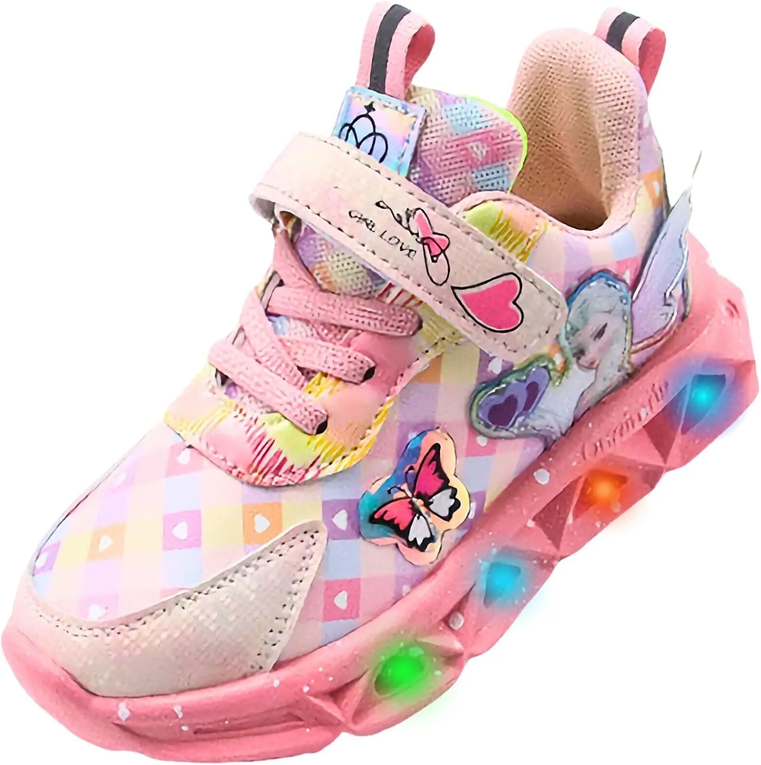 Light Up Shoes for Girls LED Princess Sneakers Zapatos para Niñas Baby Toddler Birthday Shoes Tenis para Niñas