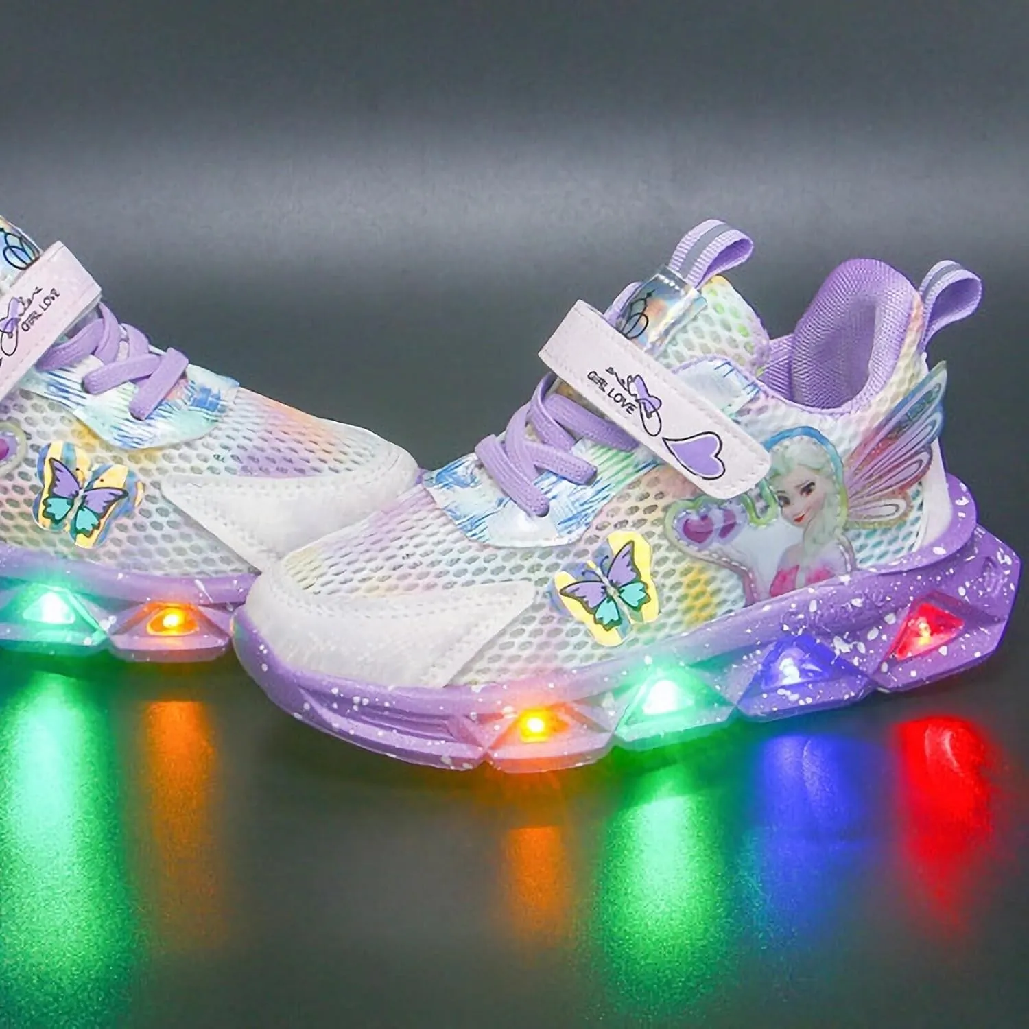Light Up Shoes for Girls LED Princess Sneakers Zapatos para Niñas Baby Toddler Birthday Shoes Tenis para Niñas