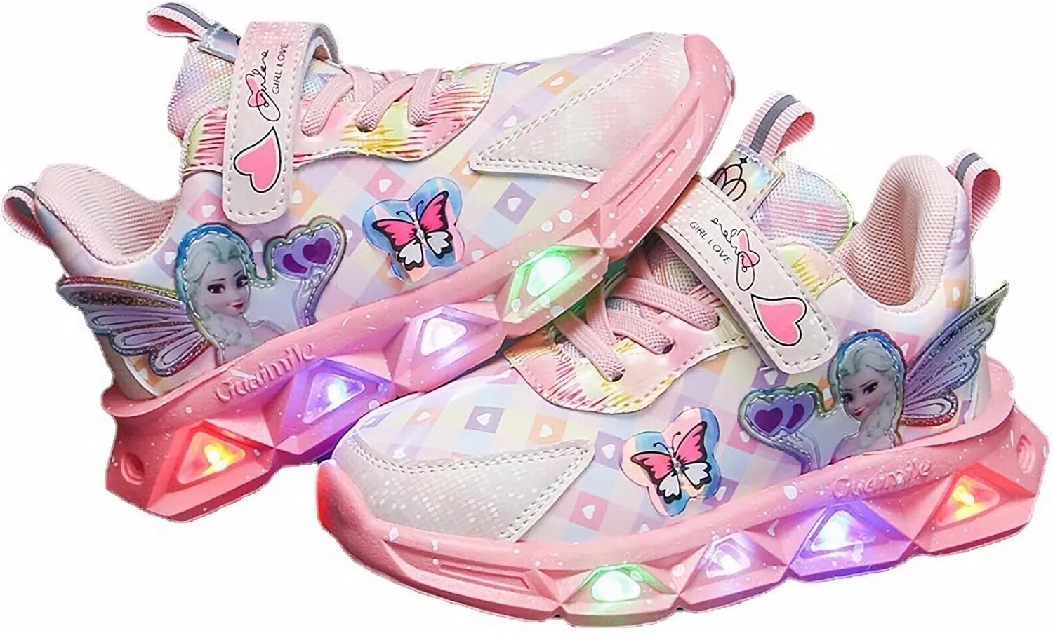 Light Up Shoes for Girls LED Princess Sneakers Zapatos para Niñas Baby Toddler Birthday Shoes Tenis para Niñas