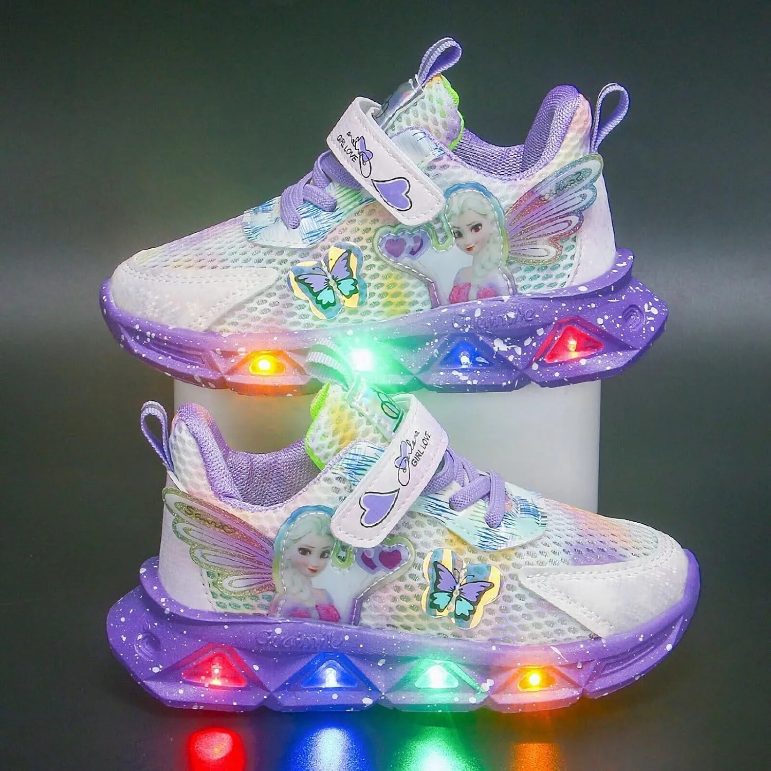 Light Up Shoes for Girls LED Princess Sneakers Zapatos para Niñas Baby Toddler Birthday Shoes Tenis para Niñas
