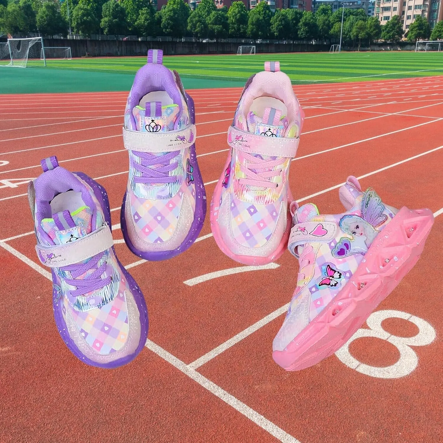 Light Up Shoes for Girls LED Princess Sneakers Zapatos para Niñas Baby Toddler Birthday Shoes Tenis para Niñas