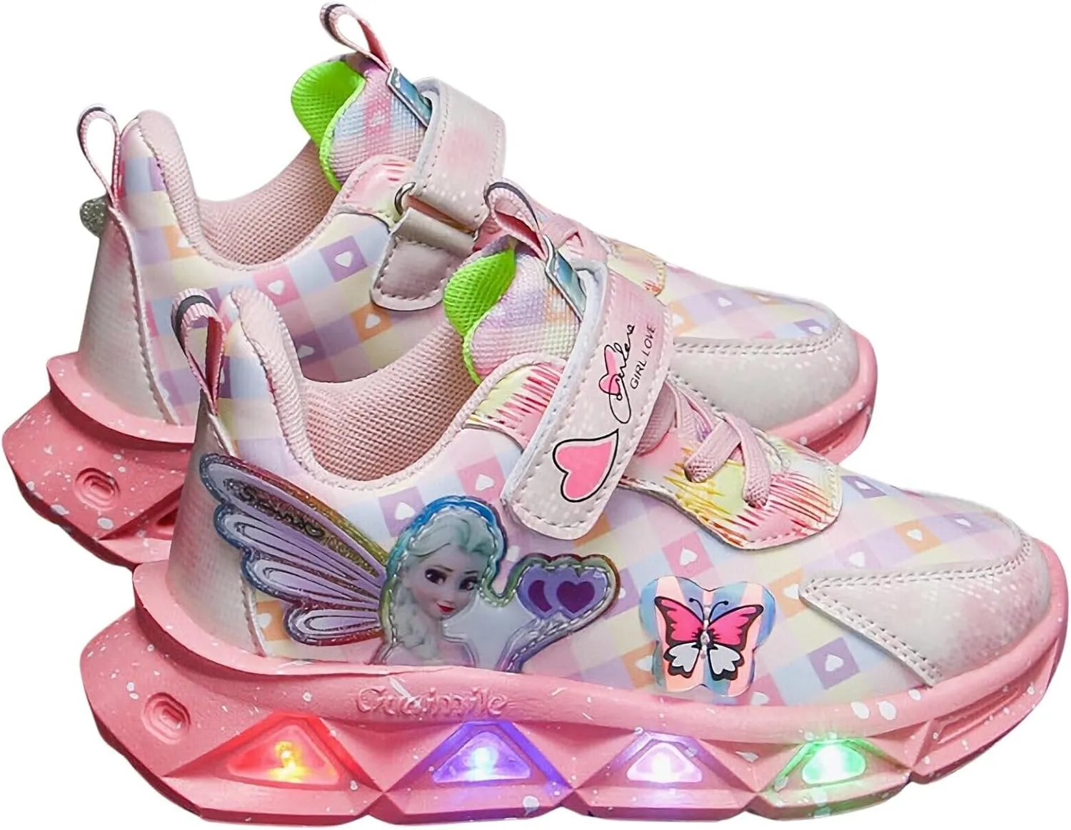 Light Up Shoes for Girls LED Princess Sneakers Zapatos para Niñas Baby Toddler Birthday Shoes Tenis para Niñas