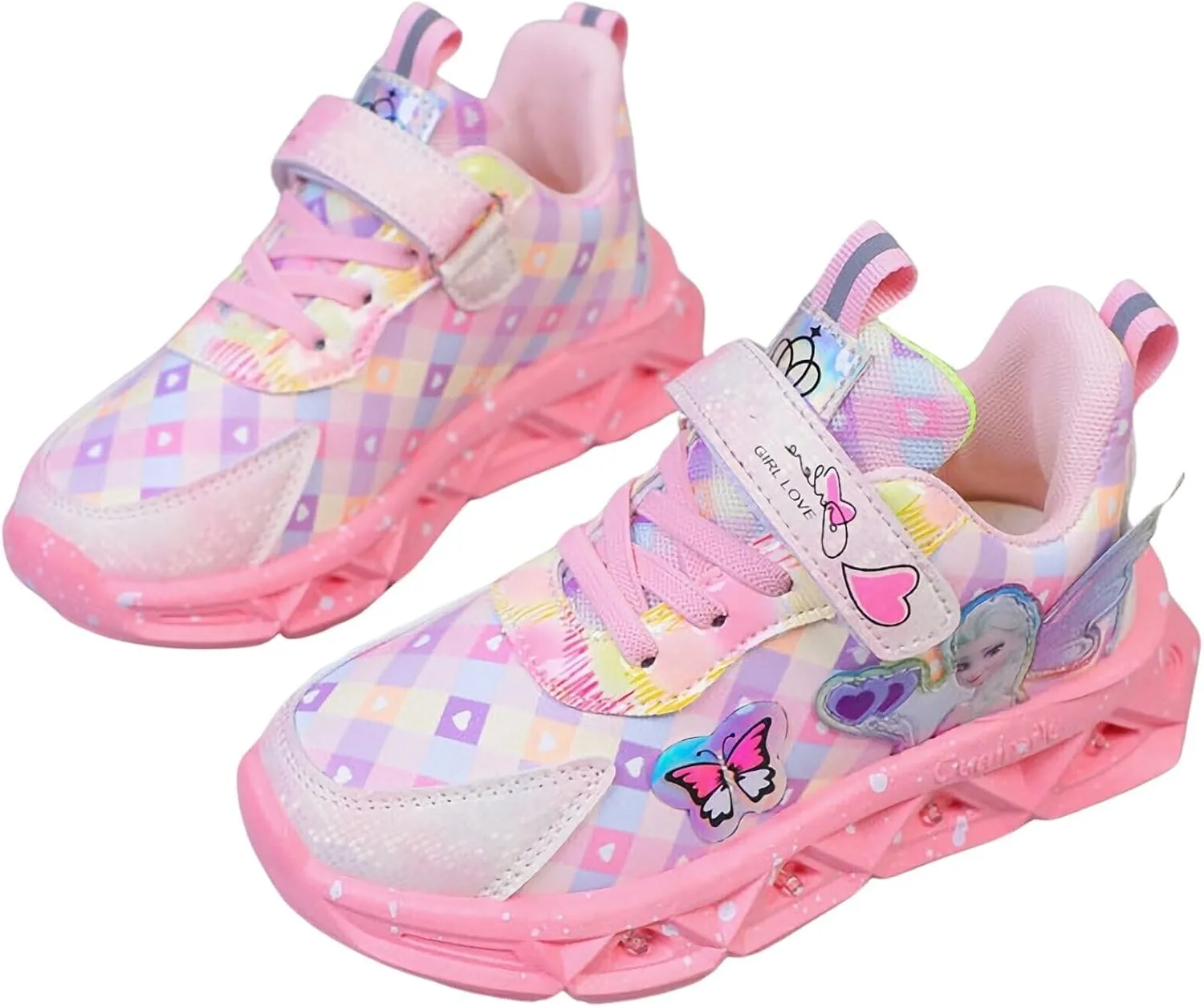 Light Up Shoes for Girls LED Princess Sneakers Zapatos para Niñas Baby Toddler Birthday Shoes Tenis para Niñas