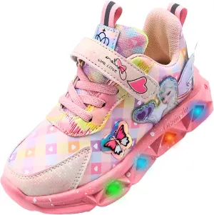 Light Up Shoes for Girls LED Princess Sneakers Zapatos para Niñas Baby Toddler Birthday Shoes Tenis para Niñas