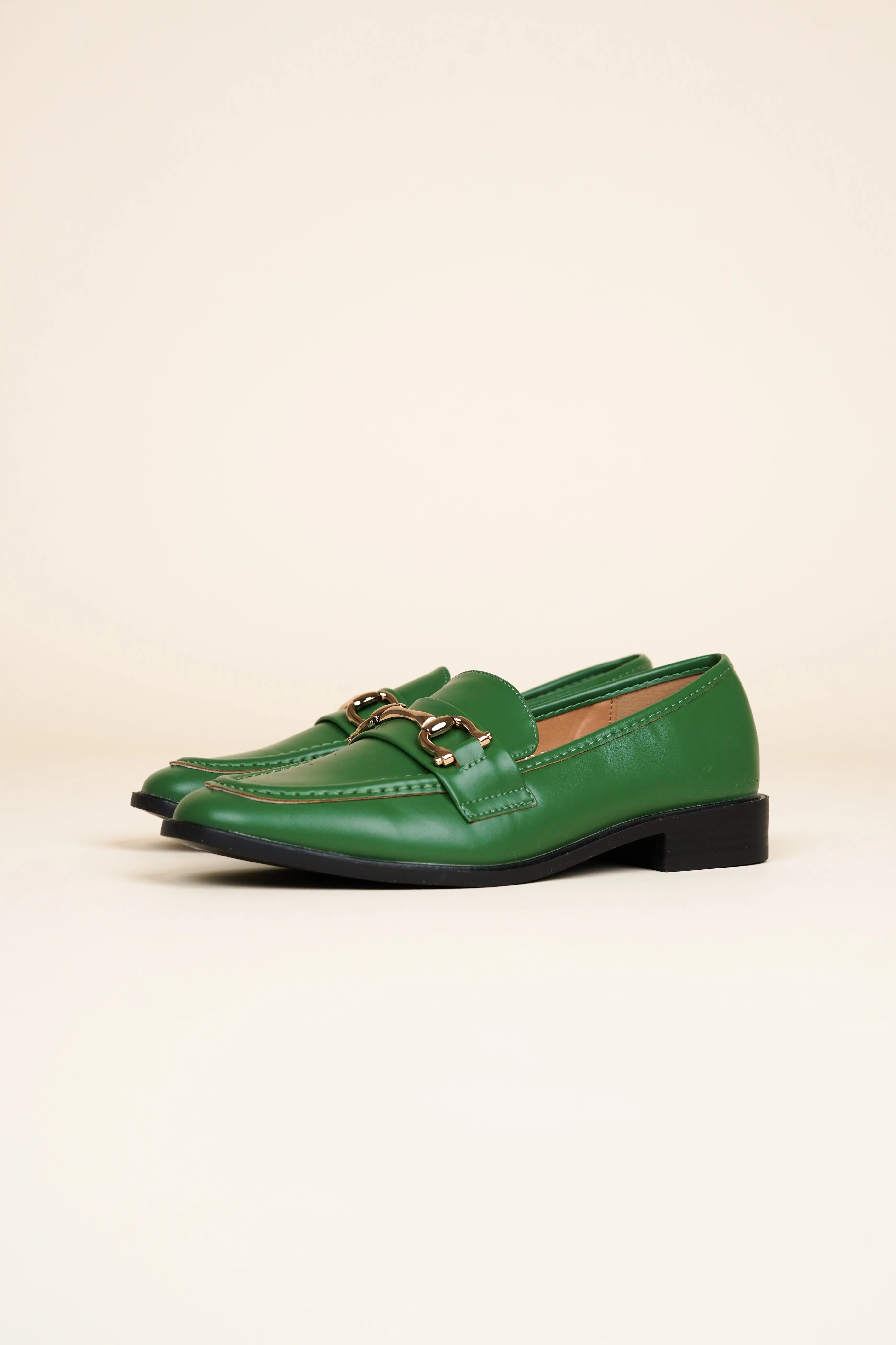 Loafers dames met gesp groen - Layla