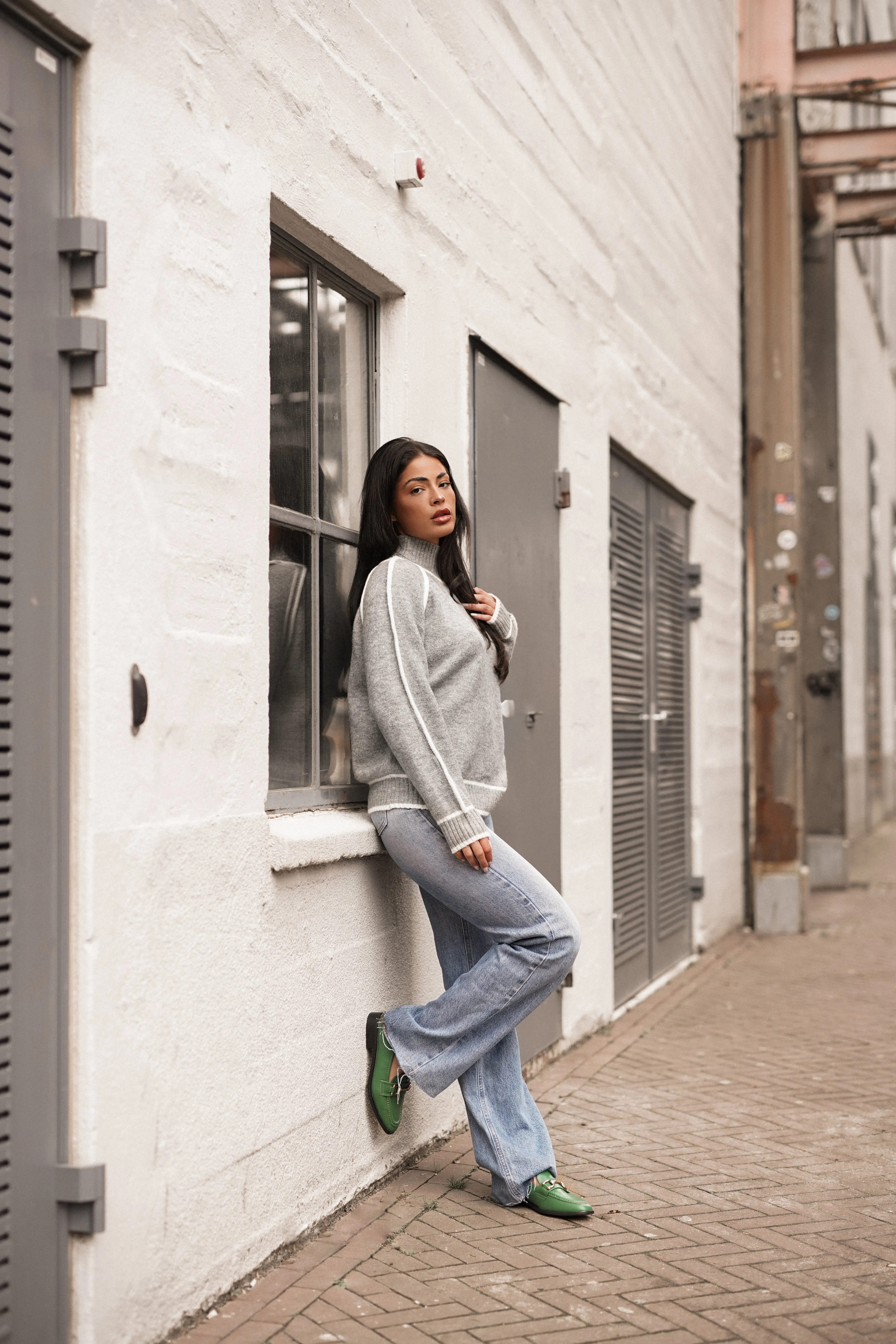 Loafers dames met gesp groen - Layla