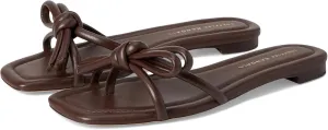 Loeffler Randall Women's Hadley Leather Bow Flat Sandals
