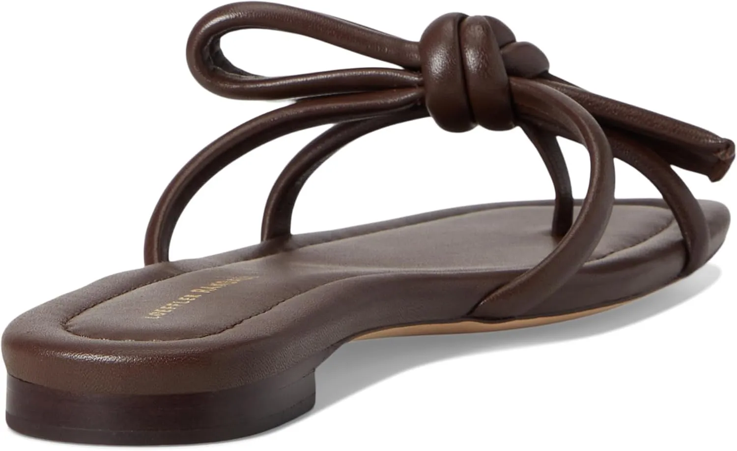 Loeffler Randall Women's Hadley Leather Bow Flat Sandals