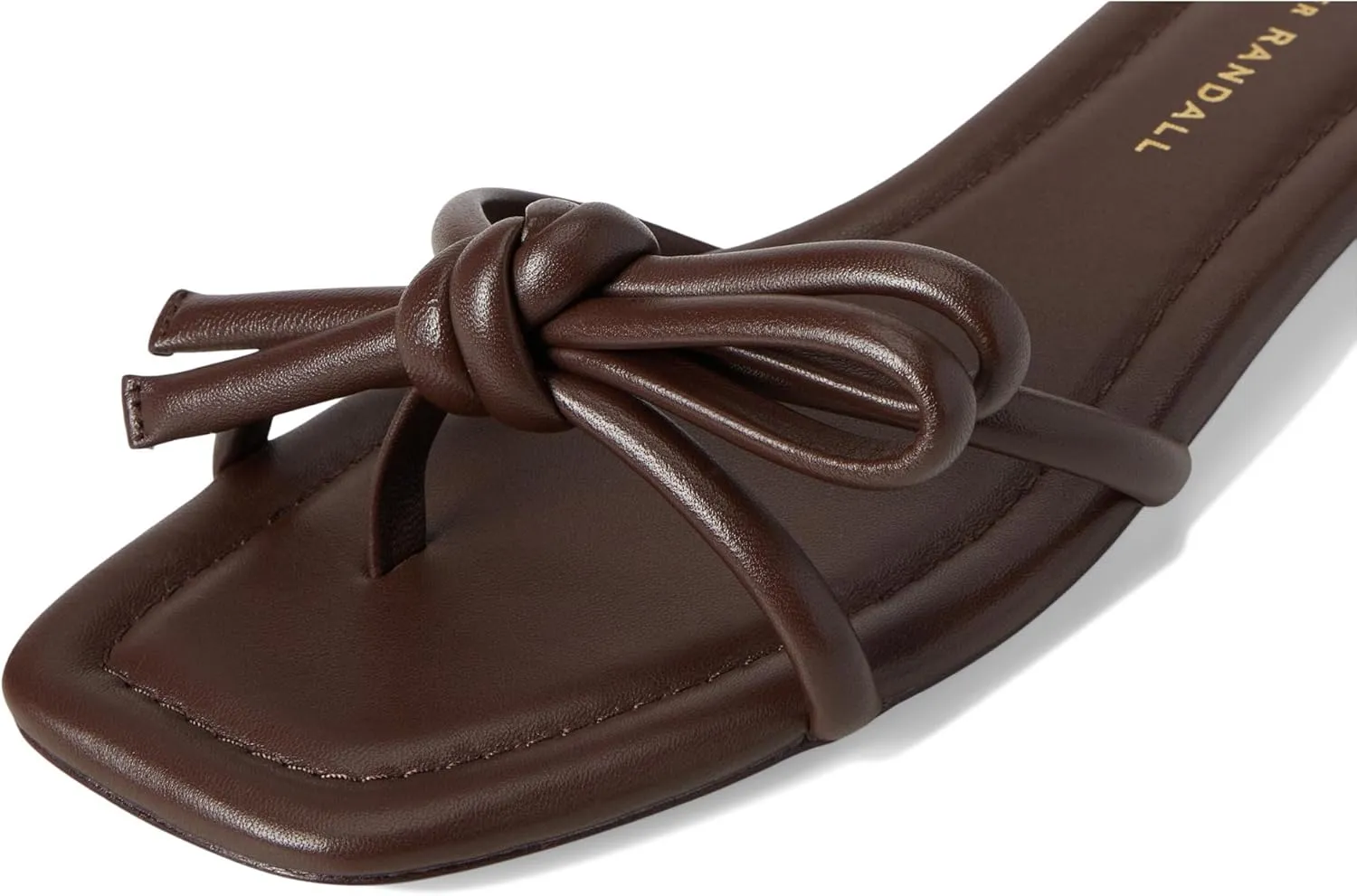 Loeffler Randall Women's Hadley Leather Bow Flat Sandals