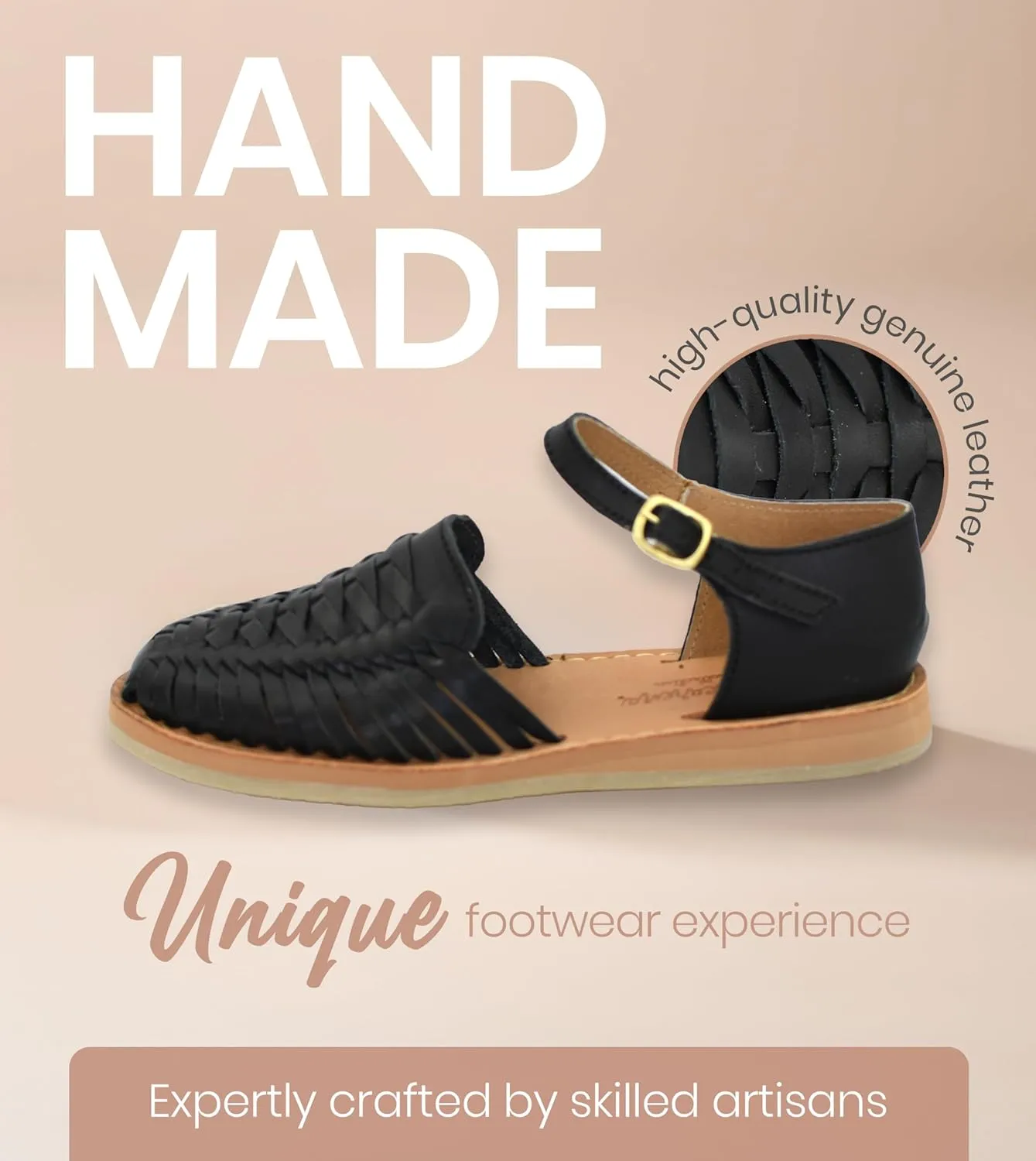 Macarena Collection Womens Shoes Leather Sandals Ankle for Women | Huarache Handmade Mexican Sandals Women | Comfortable & Stylish Womens Sandals 3050 Ankle Strap