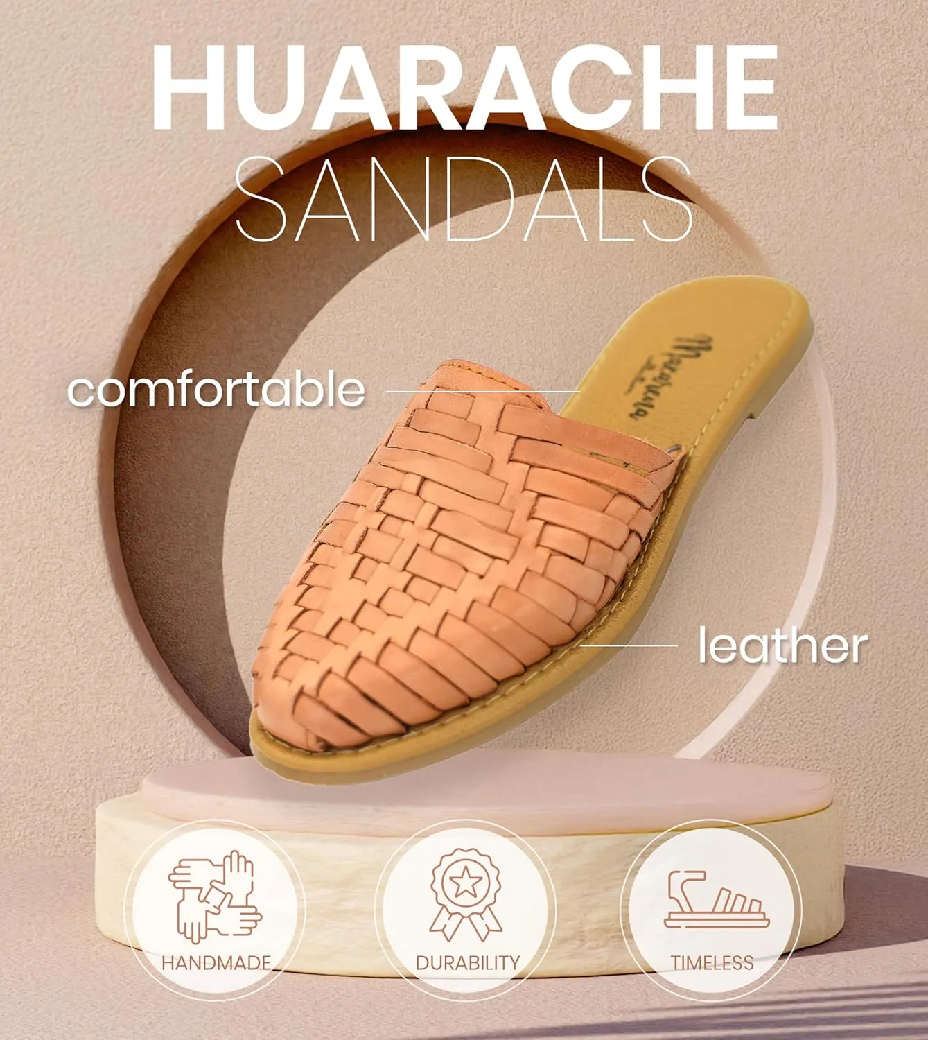 Macarena Collection Womens Shoes Leather Sandals for Women | Huarache Handmade Mexican Sandals Women | Comfortable & Stylish Womens Sandals 702