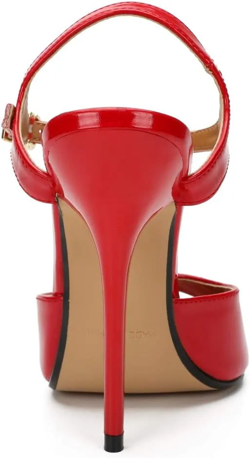 MAIERNISI JESSI Unisex Men's Women's Stiletto High Heel For Women, Ankle Strap Peep Toe Slingback Sandals