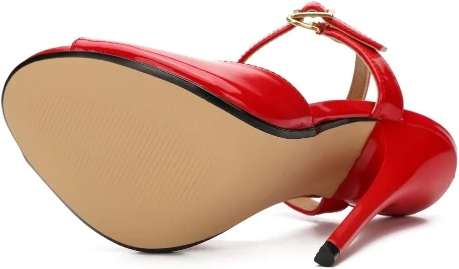MAIERNISI JESSI Unisex Men's Women's Stiletto High Heel For Women, Ankle Strap Peep Toe Slingback Sandals
