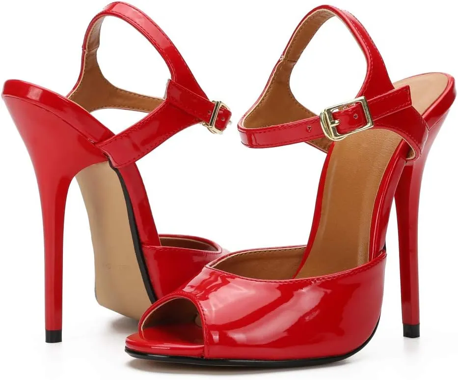 MAIERNISI JESSI Unisex Men's Women's Stiletto High Heel For Women, Ankle Strap Peep Toe Slingback Sandals