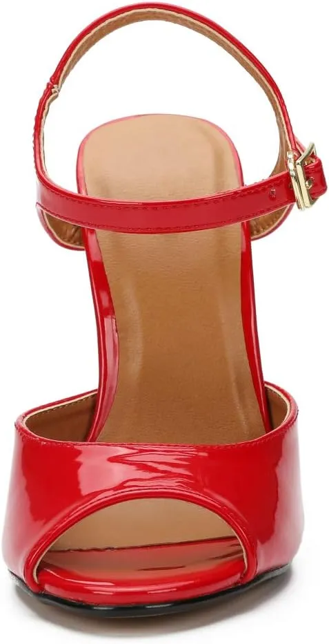 MAIERNISI JESSI Unisex Men's Women's Stiletto High Heel For Women, Ankle Strap Peep Toe Slingback Sandals
