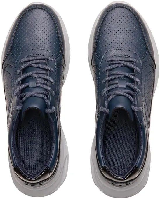 Men's Comfortable Leather Walking Shoes Running Tennis Athletic Gym Workout Cross Training Sneakers