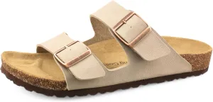 Men's Cork Footbed Slide Sandals, Arch Support Adjustable Buckle Cushioned Sandals, Comfy Summer Essentials