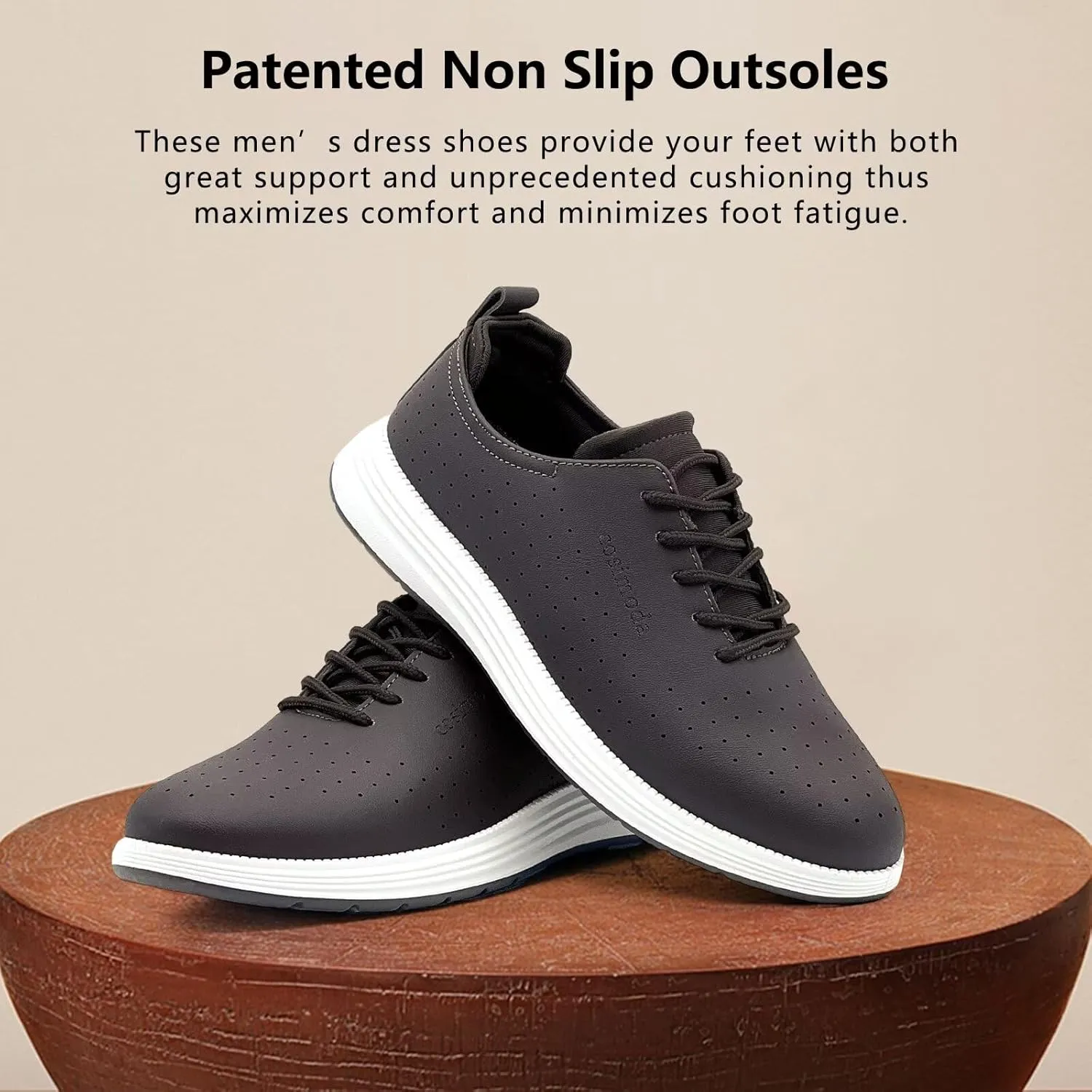 Men's Dress Shoes Patent Leather Tuxedo Shiny Glossy Wide Width Sneakers Casual Business Tennis Black Burgundy