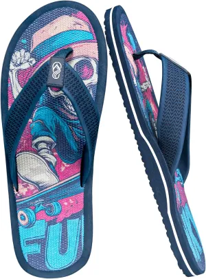 Men's Flip Flops & Sandals with Arch Support - Non-Slip Textured Sole,Waterproof for Beach