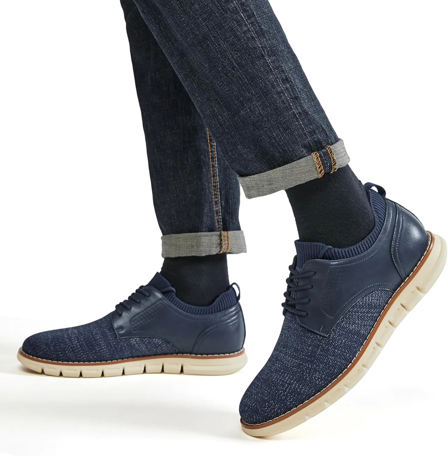 Men's Lightweight Dress Sneakers Casual Dress Shoes Comfortable Oxford Shoes for Business Work Office Walking