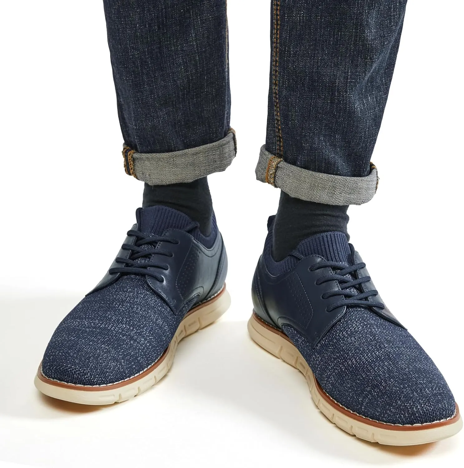 Men's Lightweight Dress Sneakers Casual Dress Shoes Comfortable Oxford Shoes for Business Work Office Walking